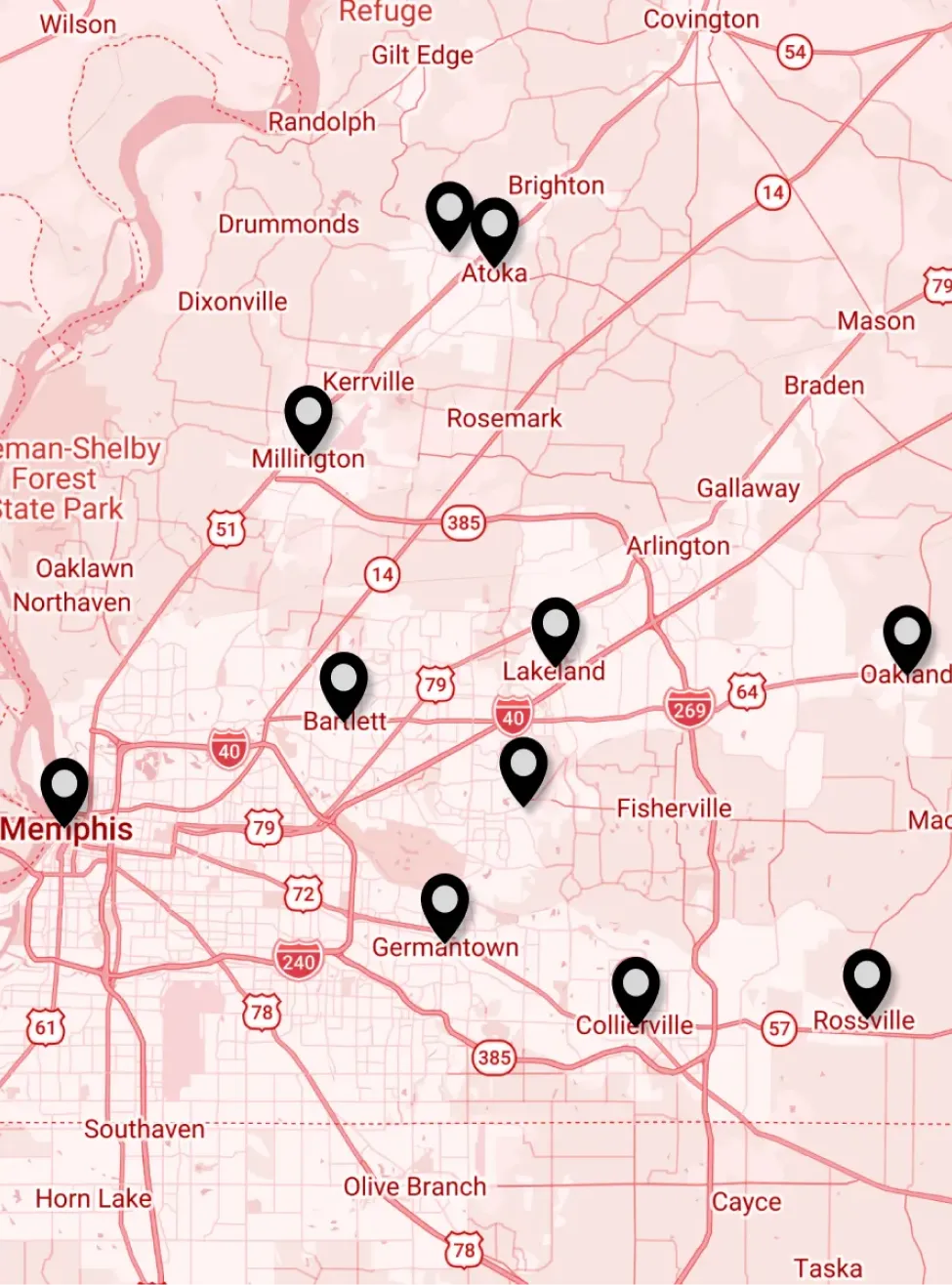 lights on map form